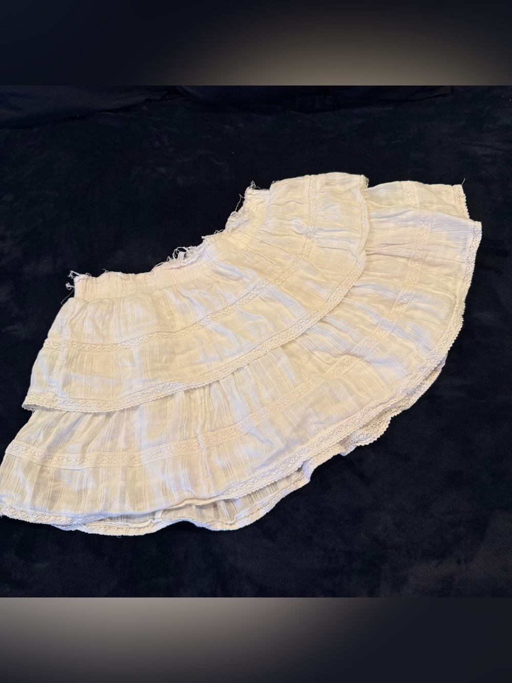 Lucky Brand white Tiered Ruffle Skirt